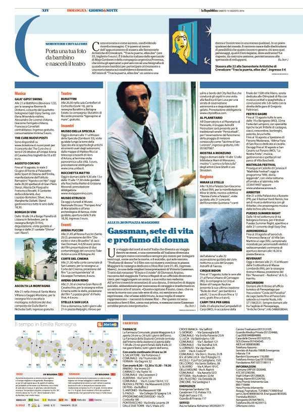 13 agosto 2016 Pagina 14 La Repubblica (ed.