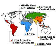 Territori con economie in via di sviluppo (macro-aree