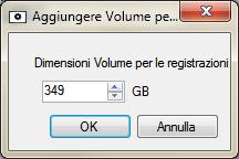 Per aggiungere un volume dati, selezionare l'unità e fare clic su Aggiungi volume. Il tasto non è disponibile se il drive contiene già un volume dati.