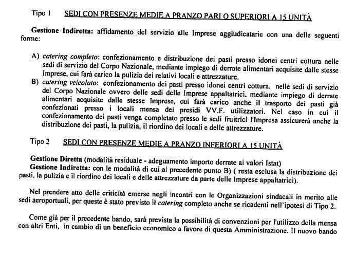 Qui è scritto in maniera comprensibile che la modalità di erogazione del servizio mensa per