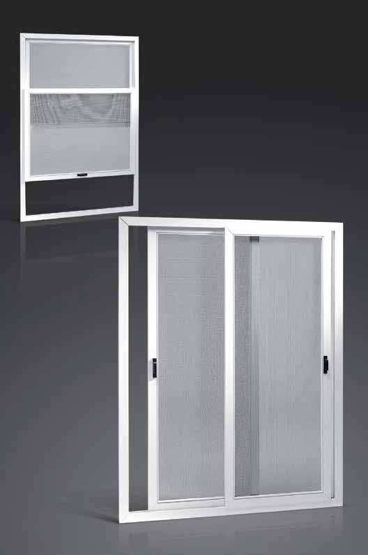 ZANZARIERE Tris Pannelli fissi Tris è una zanzariera a schermo fisso per finestre, realizzabile nelle versioni: scorrevole e saliscendi.