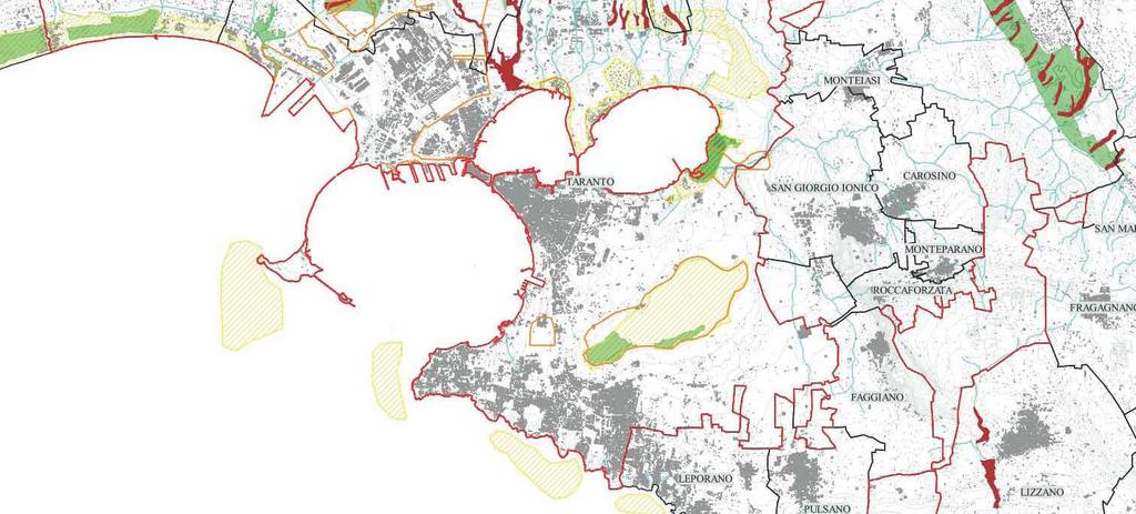 kmq (circa il 42,8%del territorio dell Area dei 5 Comuni) L areale dei cinque territori comunali: il sistema dei