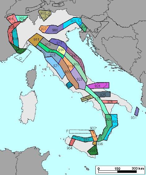 2000 ZONA SISMOGENETICA: proiezione in superficie delle faglie maestre e delle faglie