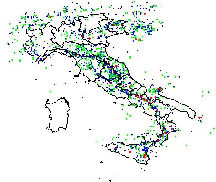SISMICITA ITALIANA CATALOGO SISMICO 6/36 Catalogo Parametrico dei Terremoti Italiani CPTI02: Il catalogo contiene solo eventi ritenuti principali secondo una finestra spaziotemporale di 90 giorni e