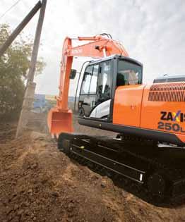 Il risultato sarà un costo di gestione più basso grazie alla maggiore durata nel tempo dei nostri escavatori. L estremità del braccio rinforzate su tutti i nuovi ZAXIS 250 sono dei validi esempi.