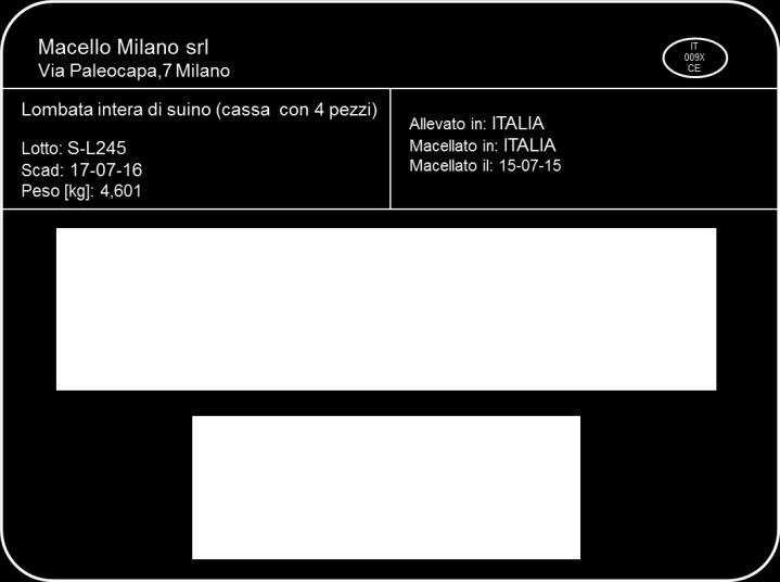 3-3: Esempio di un etichetta imballo per un prodotto fresco Figura A.