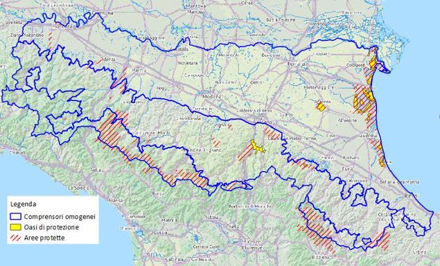 Istituti faunistici con finalità pubblica: OASI 25/130 OASI SI SOVRAPPONGONO IN TUTTO O IN PARTE AD AREE PROTETTE REGIONALI SI RITIENE OPPORTUNO PROCEDERE