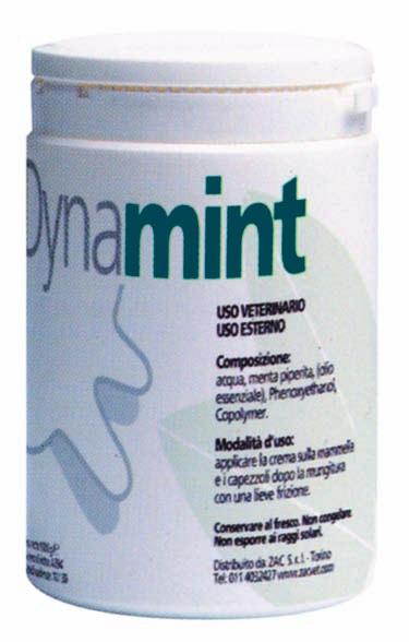 Dynamint MAMMELLE SEMPRE IN FORMA Applicata dopo la mungitura, Dynamint favorisce il riassorbimento degli edemi e la rigenerazione dei tessuti.