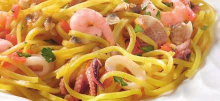 e gorgonzola 300 g 800 W 4 Tagliolini allo Scoglio Totani, gamberetti, calamari e vongole: tutto
