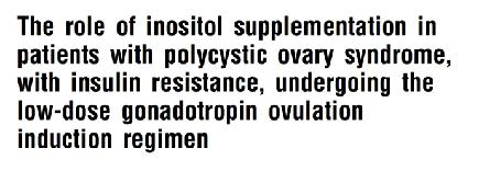 Popolazione: 30 donne con PCOS (criteri di Rotterdam) resistenti al clomifene citrato con insulina resistenza (HOMA index) Stimolazione: rfsh dal 3 giorno del ciclo (150UI per 3 giorni, poi 75 UI);