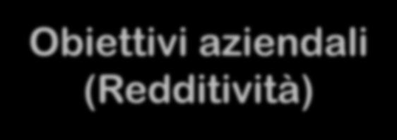 aziendali (Redditività) Sub-obiettivi dei centri di