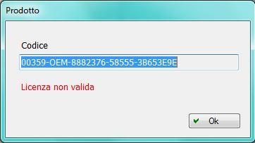 4 ATTIVAZIONE LICENZA Cliccando su licenza verra visualizzato il serial number del programma, sarà necessario a questo punto richiedere il file di attivazione licenza inviando tramite