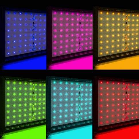 temperatura Bianco freddo: RGB Illuminazione LED per insegne Total Sign Dettagli Voltaggio: 12 V Potenza: 8 W/pannello Dimensioni: 240x480 mm Controllo massimo: fino a 4