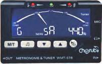 Metro-tuners Nero WMT-588C SA2727 Metronomo/Accordatore Accordatore Intervallo di accordatura: E 0 (20.6Hz)~D 8 (4699.
