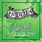 argento strings La Bella ha creato le ARGENTO per i chitarristi che ricercano la purezza di suono raggiungibile solo con il 99% di PURO ARGENTO.
