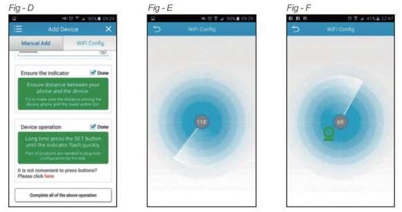 6.1 WIFI CONFIGURATON (da scegliere se si deve installare una sola telecamera) Premere l opzione WIFI CONFIGURATION Scegliere una rete WIFI, ed inserire la pasword.