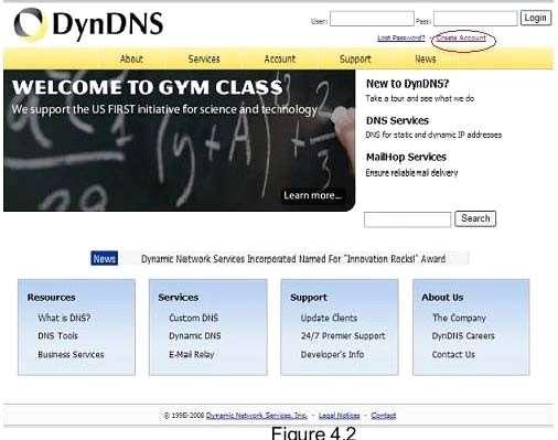 9 Esempio di procedura di registrazione da un DDNS web Step 1: accedere a http://ww w.dyndns.