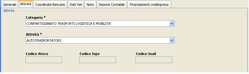 aggiuntive sulla singola azienda (è disponibile anche un campo note nel quale riportare, ad esempio,