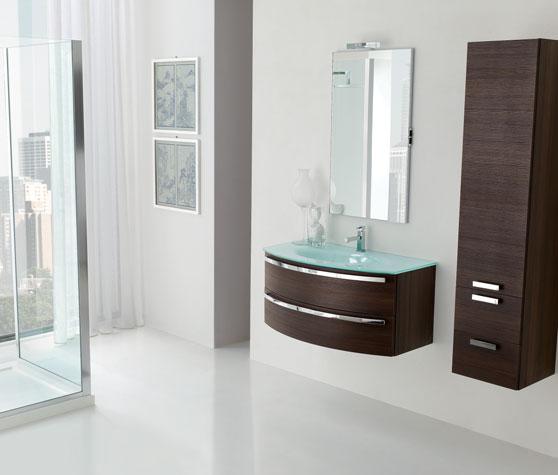 p_ 16 finish LARICE bathroom AK collction E.LY p_ 17 CANDORE DEL MINERALMARMO ANCHE NELLE SOLUZIONI CONTENUTE E.LY DÀ IL MEGLIO DI SÉ, CON MENSOLE, CONTENITORI E SPECCHIERA CON FARETTO.