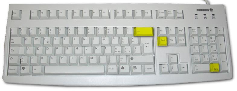 La tastiera 4 La tastiera Lettere Caps Lock / Lucchetto Una volta attivato le lettere saranno maiuscole. Un led avvisa che è attivo.