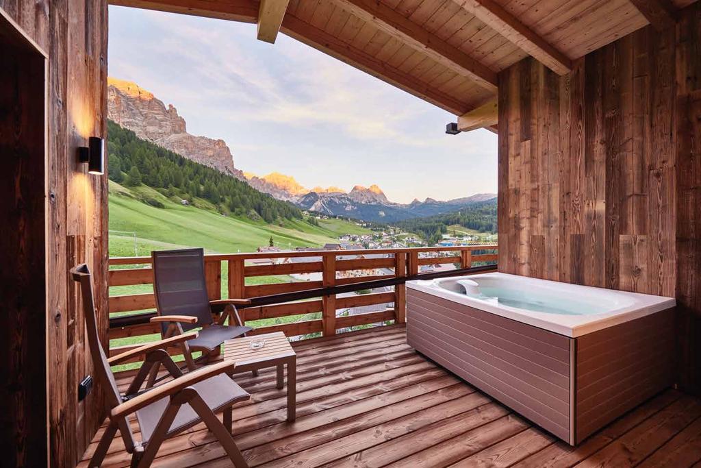 Dolomites Mountain SPA Suite Più di una semplice vacanza, un'esperienza di benessere unica Tre insuperabili ed esclusive Oasi di relax con una superficie tra 90 e 120 mq, sono la soluzione ideale sia