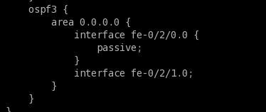 Routing dinamico OSPFv3 su JUNIPER Nel nostro caso useremo Single Area OSPF con area 0.