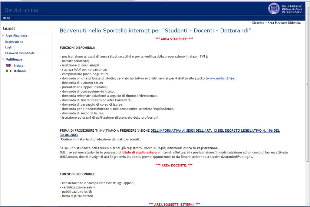 GUIDA ALLA PROCEDURA ON LINE IMMATRICOLAZIONE AI CORSI DI LAUREA TRIENNALI E MAGISTRALE QUINQUENNALE A CICLO UNICO IN GIURISPRUDENZA Per la compilazione on line della domanda di immatricolazione per