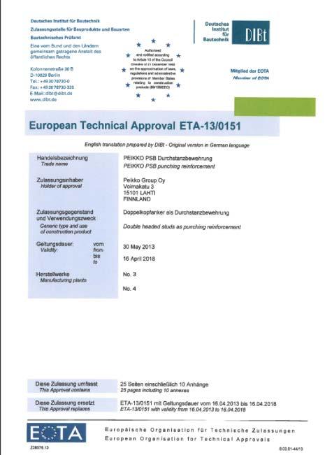 Certificazione dei PSB è la dichiarazione del produttore che il prodotto