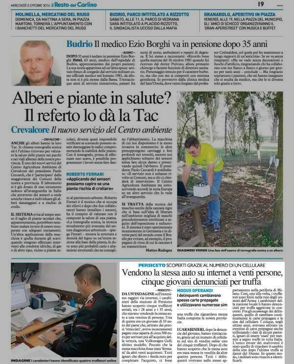 5 ottobre 2016 Pagina 19 Il Resto del Carlino (ed.