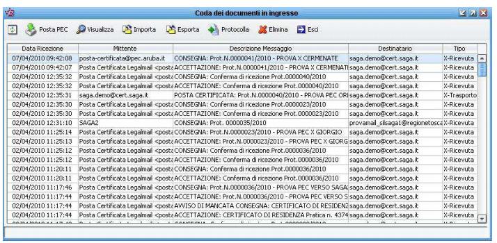 INDICAZIONI OPERATIVE MASCHERA ' DELLA PEC INNANZITUTTO VA SELEZIONATA LA MAIL CHE INTERESSA. Poi cliccare sui rispettivi pulsanti POSTA PEC: scarica la posta anche in sicr@web.