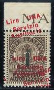 complementari (126 + 127 difettoso - Aerea) su busta da Roma a New York del 31.12.45.