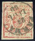 ............50 66 1868-80 cent rosa chiaro (30) su frammento - Diena (850).