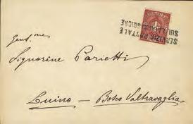 10.61 - Diena (3.300)...100 134 * 80 cent carnicino (22) isolato su lettera da Firenze a Malta del 14.6.61 - testo interessante - corto a sinistra - (22.