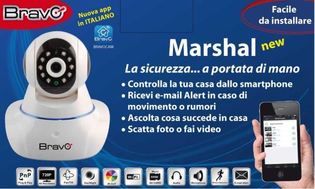 telecamera Sensore da 1,0 Mpx ad alta risoluzione Funzione Motion Detection ed invio via mail dell immagine scattata dalla telecamera e Notifiche Push con avviso sullo