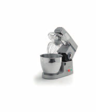 Durable enameled bodywork synchronous motor Easy to clean up omes complete with aluminium beater and dough hook tools stainless steel whisk Fully E approved with an electrically interlocked bowl