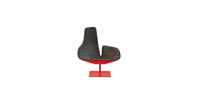 vol. 2 SINGLE SEATS, TABLES AND ACCESSORIES FJORD RELAX Swivel armchair in injected flame-retardant foam over internal steel frame. Square base in powder coated steel.