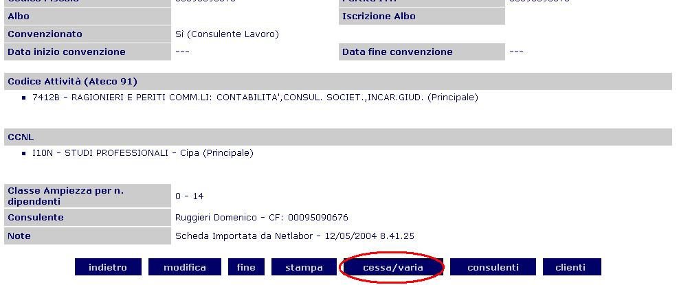 cambio di Ragione sociale. In caso affermativo, l'operatore è invitato ad annullare l operazione e contattare il proprio referente SuperCPI.