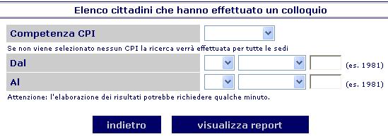 formazione Questo report consente di individuare quali lavoratori hanno dato la propria disponibilità a corsi di formazione relativi ad un determinato settore, così come indicato nella sezione