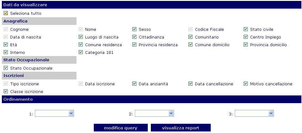 Stampe e report Se si seleziona Riepilogo si ottiene un file excel contenete il numero dei cittadini/aziende che