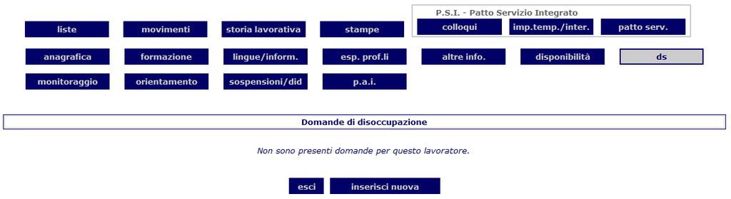 Operazioni sul Lavoratore Per eliminare una propensione è sufficiente premere il tasto.