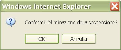 A seguito di questa operazione, viene caricata la maschera di inserimento delle informazioni precompilata con il contenuto della sospensione alla quale è possibile apportare modifiche.