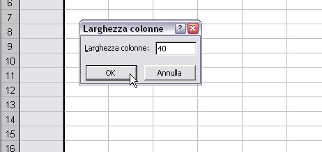 .. Nell ordine abbiamo Numero che lasceremo su generale, allineamento (il cui settaggio varia in base alle