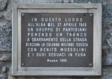 97 27-28 aprile 1945 Blocco della colonna a Musso, arresto di Benito Mussolini e altri gerarchi a Dongo, fucilazione di Mussolini