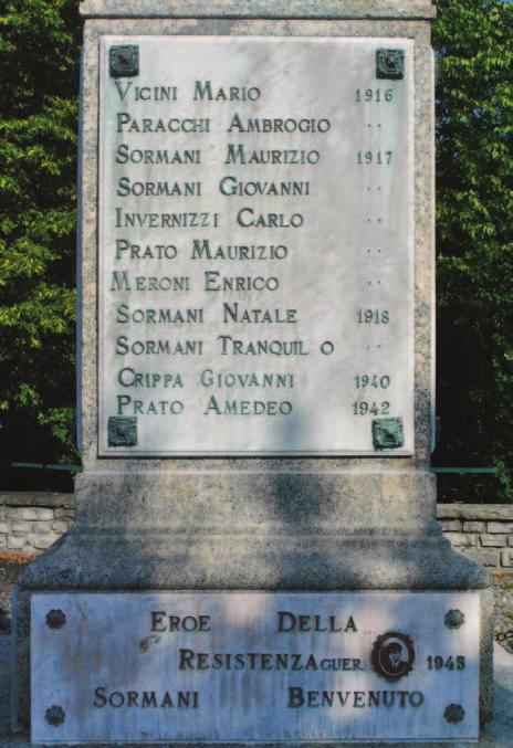 104 Lapide ai partigiani 104 - Como, viale Innocenzo XI Le tre targhe bronzee ricordano il luogo della fucilazione, in tempi