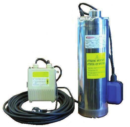 SERIE SERIES AQUASTIL ELETTROPOMPOMPA MULTISTADIO SOMMERSA 5", COMPLETAMENTE IN ACCIAIO INOX 5" MULTISTAGE SUBMERSIBLE ELECTRIC PUMP, IN FULL STAINLESS STEEEL ELECTROPOMPE IMMERGEE, EN ACIER INOX