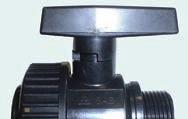 Accessori accessories Art. 395 Valvola sfera nera PVC FF. Black PVC ball valve female threaded ends. Codice Code ø Conf.