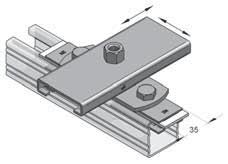 Zincatura galvanica (GALV) Comprende: Slitta GL100 o GL200, elemento di scorrimento, Corsa di scorrimento GL 100 ca. 75 mm preassemblato (senza Profilo-C) Corsa di scorrimento GL 200 ca.