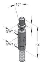 a pendolo Snodo sferico M8/M8 Snodo sferico M10/M10 Snodo sferico M12/M12 Dati Tecnici: Snodo sferico: Foro di ispezione per verifi care la