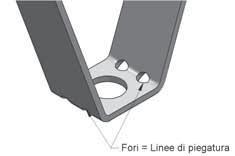 Nota: Il supporto a trapezio deve essere montato Materiale: Acciaio tramite barra fi lettata nei fori laterali.
