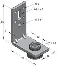 Accessori per canali d aria Supporti fonoassorbenti SD Supporto tipo SD-LSN 80 Supporto tipo SD-LLN 165 Supporto tipo SD-LLN 255 Supporto tipo Z Dati tecnici: Applicazioni: per il montaggio di canali